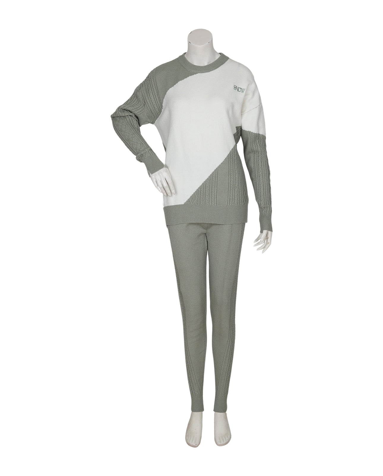 Women's two-piece set - pants - long sleeve - knitwear