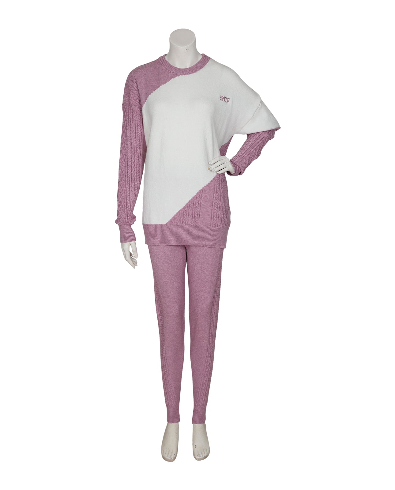 Women's two-piece set - pants - long sleeve - knitwear